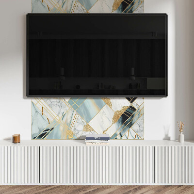 Obdĺžnikový panel na stenu Mramorové geometrické tvary