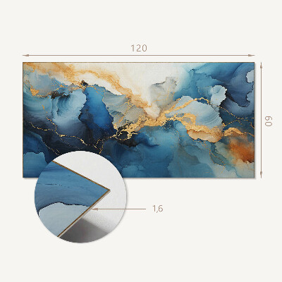 Samolepiaci panel na stenu Vlny v abstraktnom štýle