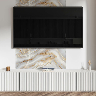 Obdĺžnikový stenový panel Abstraktné vlny s ozdobnými akcentmi