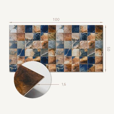 Obdĺžnikový stenový panel Kamenné vzory v mozaikovej kompozícii