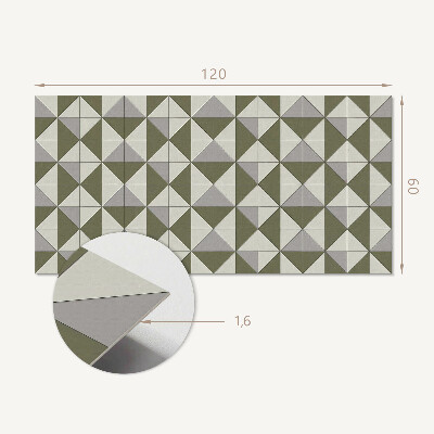 Obdĺžnikový panel na stenu Geometria trojuholníkových tvarov