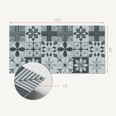 Obdĺžnikový stenový panel Geometrické vzory v štýle mozaiky