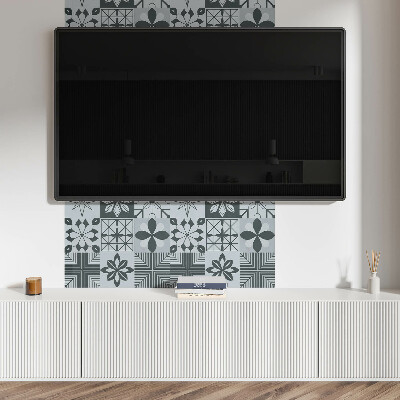 Obdĺžnikový stenový panel Geometrické vzory v štýle mozaiky