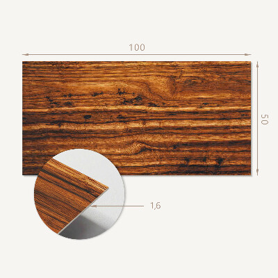 Obdĺžnikový panel na stenu Vzor inšpirovaný drevom