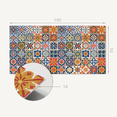 Samolepiaci panel na stenu Vzory mozaikových dlaždíc