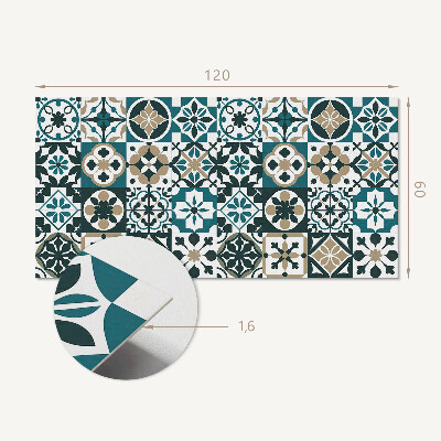 Obdĺžnikový panel na stenu Kachľové vzory v harmonickom usporiadaní