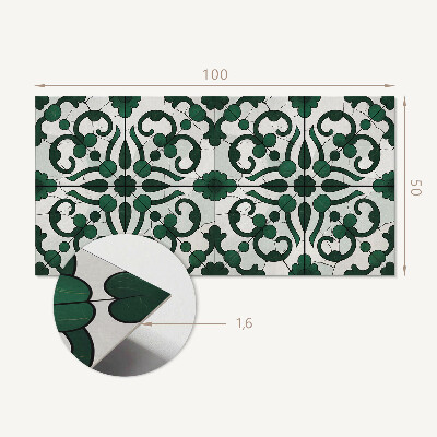 Obdĺžnikový panel na stenu Rastlinné ozdoby v klasickom štýle