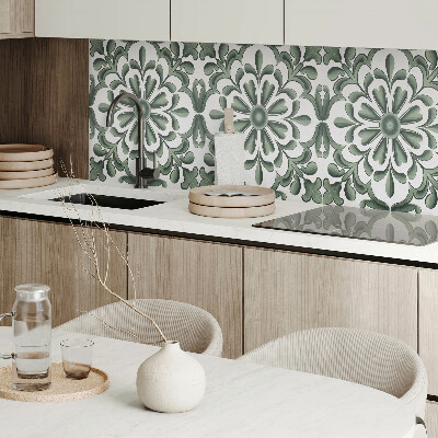 Samolepiaci panel na stenu Rastlinný motív v kruhu