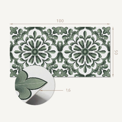 Samolepiaci panel na stenu Rastlinný motív v kruhu