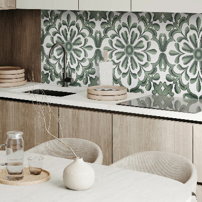 Samolepiaci panel na stenu Rastlinný motív v kruhu