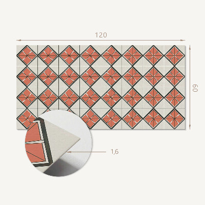 Samolepiaci panel na stenu Geometrický vzor kosoštvorca
