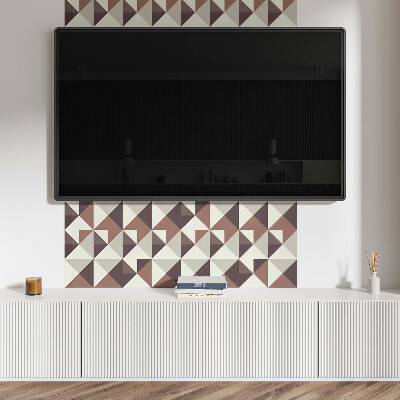 Obdĺžnikový panel na stenu Abstraktné trojuholníky v geometrickom štýle