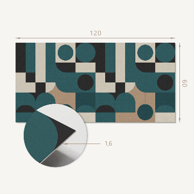 Obdĺžnikový stenový panel Kreatívne formy a abstraktné tvary