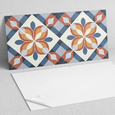 Obdĺžnikový panel na stenu Kvetinový motív v geometrickom štýle