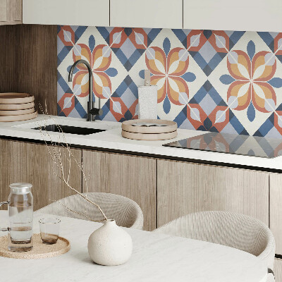 Obdĺžnikový panel na stenu Kvetinový motív v geometrickom štýle