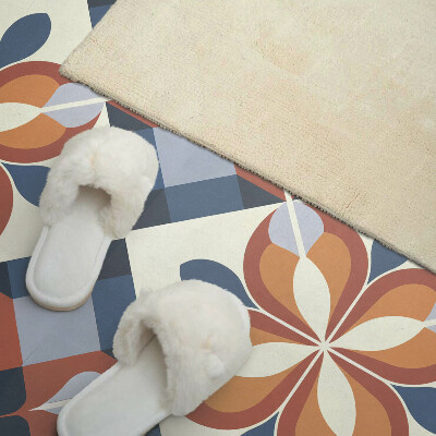 Obdĺžnikový panel na stenu Kvetinový motív v geometrickom štýle