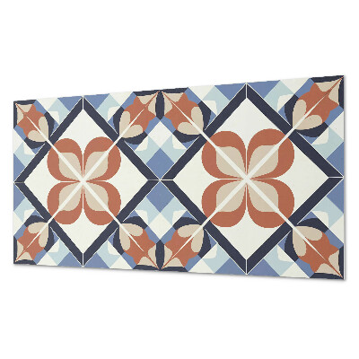 Samolepiaci panel na stenu Kvetinový vzor v symetrických tvaroch