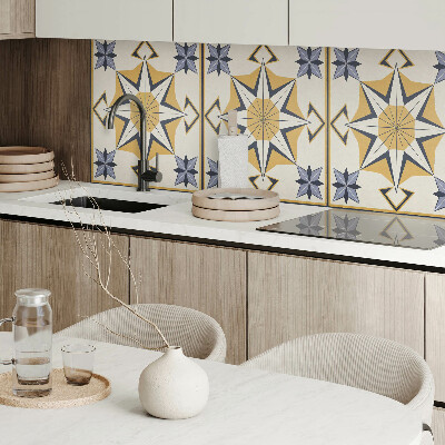 Obdĺžnikový stenový panel Kompasový vzor s hviezdami