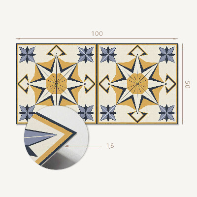 Obdĺžnikový stenový panel Kompasový vzor s hviezdami