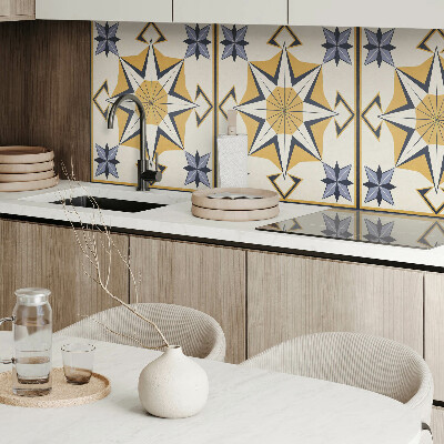 Obdĺžnikový stenový panel Kompasový vzor s hviezdami