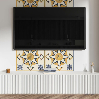 Obdĺžnikový stenový panel Kompasový vzor s hviezdami