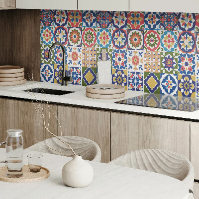 Obdĺžnikový stenový panel Mozaikové štvorce v atraktívnych aranžmánoch