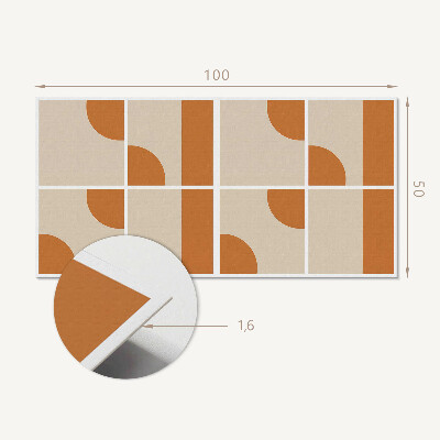 Samolepiaci panel na stenu Abstraktné geometrické tvary