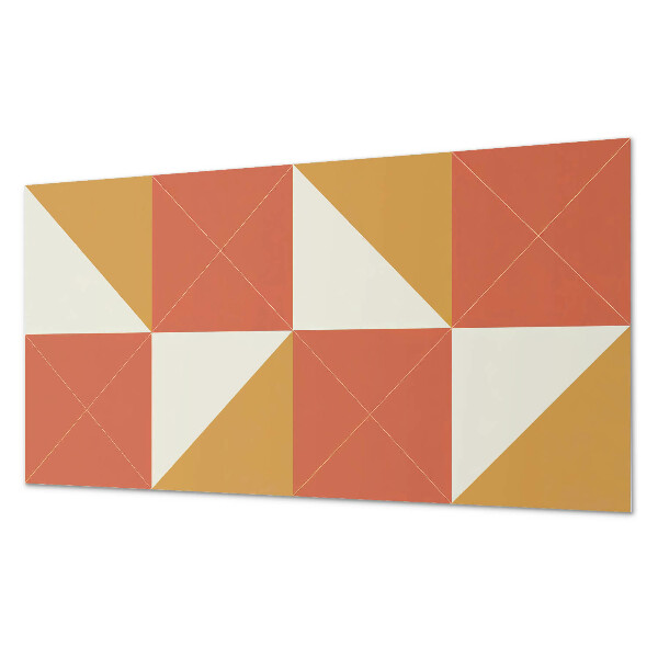 Obdĺžnikový stenový panel Teplé geometrické vzory