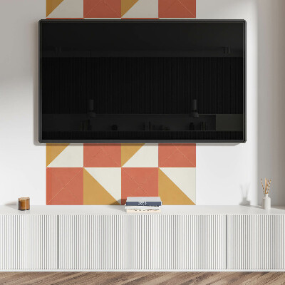 Obdĺžnikový stenový panel Teplé geometrické vzory