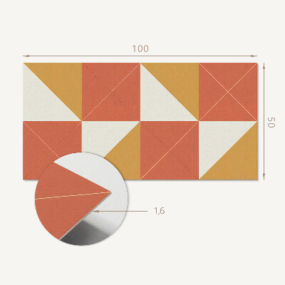 Obdĺžnikový stenový panel Teplé geometrické vzory