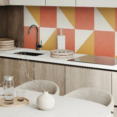 Obdĺžnikový stenový panel Teplé geometrické vzory