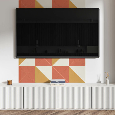 Obdĺžnikový stenový panel Teplé geometrické vzory