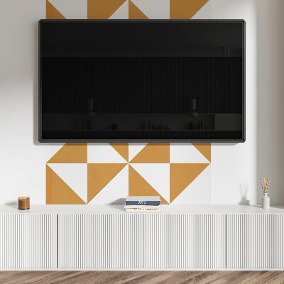 Samolepiaci panel na stenu Trojuholníkové vzory v štvorcových rámoch