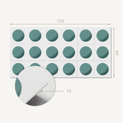 Obdĺžnikový panel na stenu Geometrické kruhy v mriežke