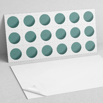 Obdĺžnikový panel na stenu Geometrické kruhy v mriežke