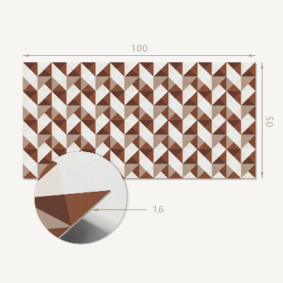 Obdĺžnikový stenový panel Trojuholníková geometria v modernom štýle
