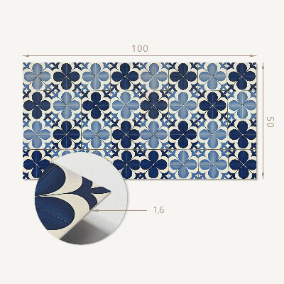 Obdĺžnikový panel na stenu Kvetinové tvary v geometrii