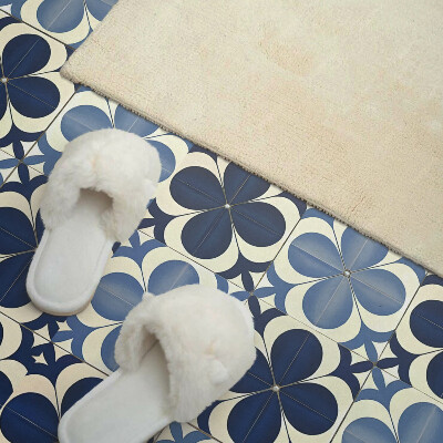 Obdĺžnikový panel na stenu Kvetinové tvary v geometrii