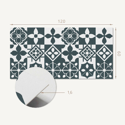 Obdĺžnikový panel na stenu Geometrické motívy v dlaždiciach