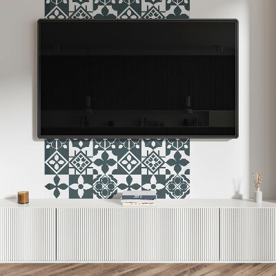 Obdĺžnikový panel na stenu Geometrické motívy v dlaždiciach