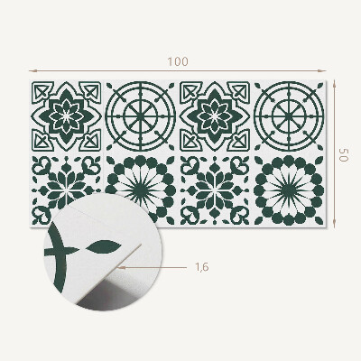 Samolepiaci panel na stenu Kvetinovo-geometrický vzor