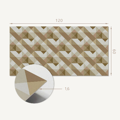 Samolepiaci panel na stenu Zemité tvary v geometrickom štýle