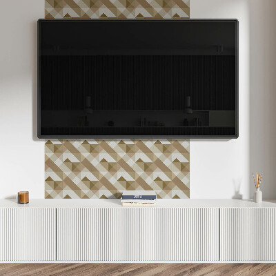 Samolepiaci panel na stenu Zemité tvary v geometrickom štýle