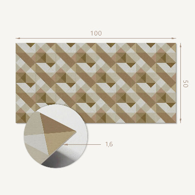 Samolepiaci panel na stenu Zemité tvary v geometrickom štýle