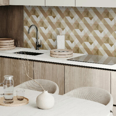 Samolepiaci panel na stenu Zemité tvary v geometrickom štýle