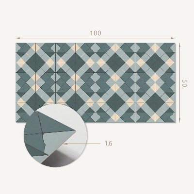 Obdĺžnikový panel na stenu Geometrický vzor kosoštvorca