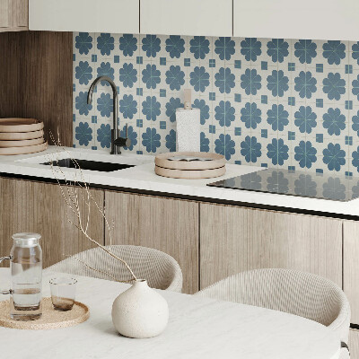 Samolepiaci panel na stenu Kockovaný kvetinový motív