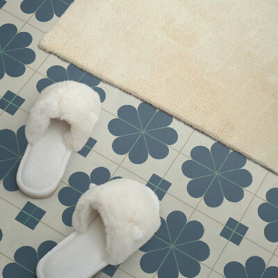 Samolepiaci panel na stenu Kockovaný kvetinový motív