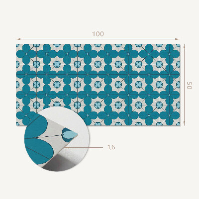 Obdĺžnikový panel na stenu Kvetinový motív v geometrických tvaroch