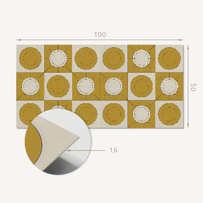 Samolepiaci panel na stenu Moderný motív s oblými tvarmi